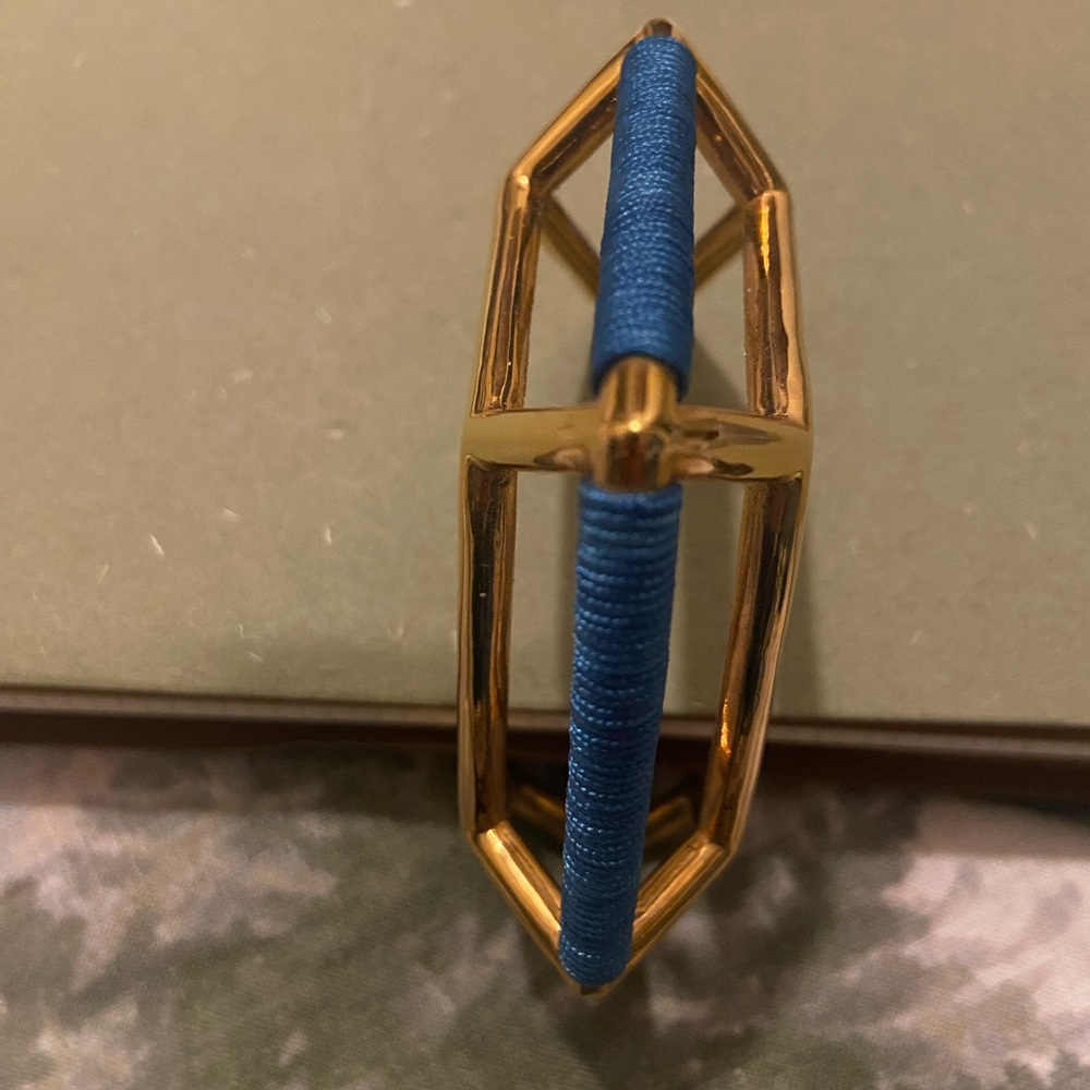 Vince Camuto Gold and Blue Sculptural Bracelet - Picture 3 of 4